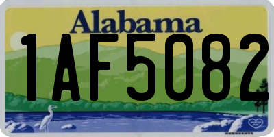 AL license plate 1AF5082