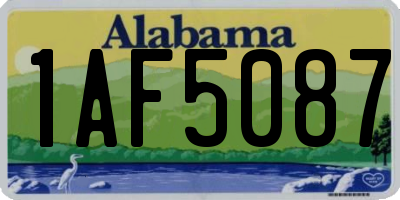 AL license plate 1AF5087