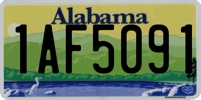 AL license plate 1AF5091