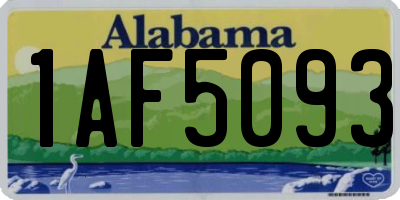 AL license plate 1AF5093
