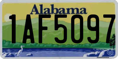 AL license plate 1AF5097