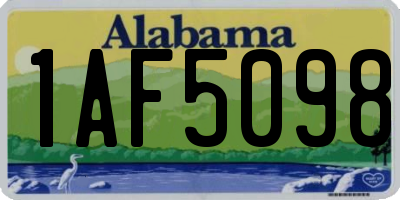 AL license plate 1AF5098