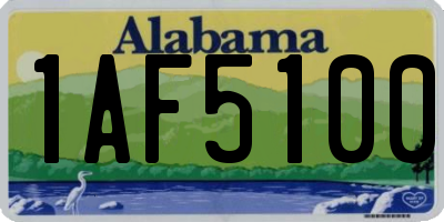 AL license plate 1AF5100