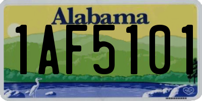 AL license plate 1AF5101