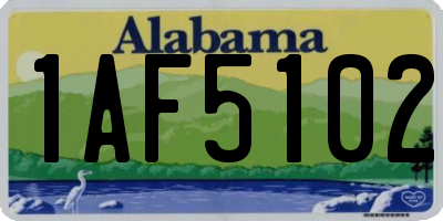 AL license plate 1AF5102