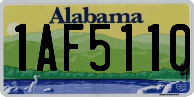 AL license plate 1AF5110