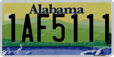 AL license plate 1AF5111