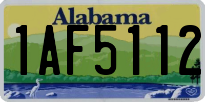AL license plate 1AF5112