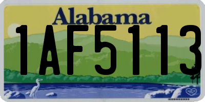 AL license plate 1AF5113
