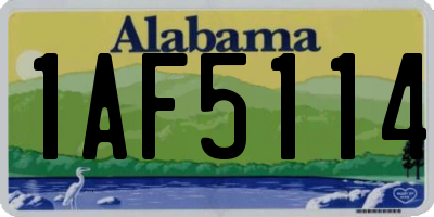 AL license plate 1AF5114