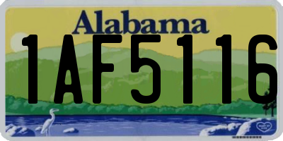 AL license plate 1AF5116