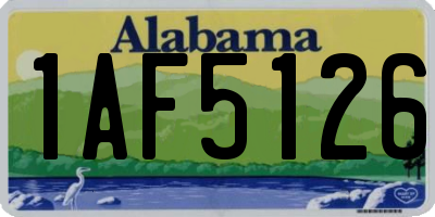 AL license plate 1AF5126