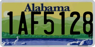 AL license plate 1AF5128