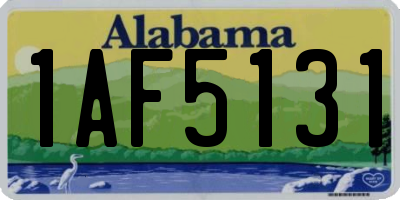 AL license plate 1AF5131