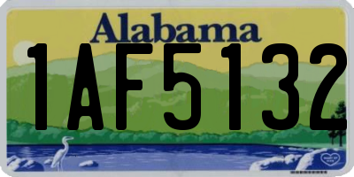 AL license plate 1AF5132