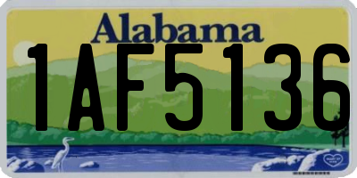 AL license plate 1AF5136