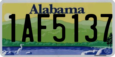 AL license plate 1AF5137