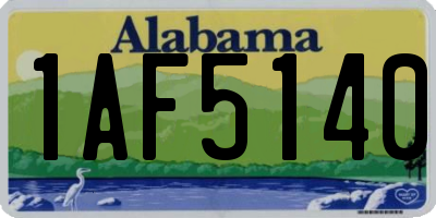 AL license plate 1AF5140
