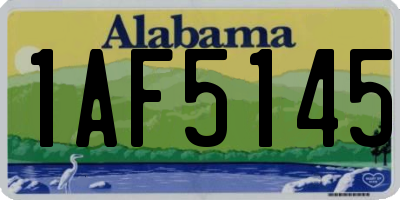 AL license plate 1AF5145