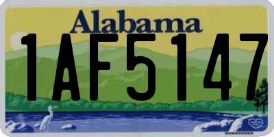 AL license plate 1AF5147