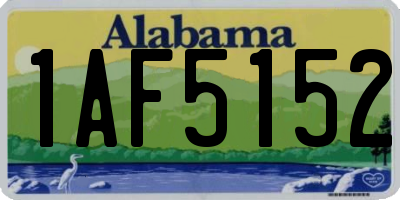 AL license plate 1AF5152