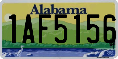 AL license plate 1AF5156