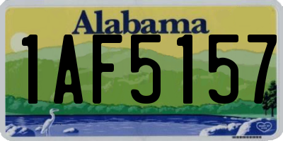 AL license plate 1AF5157