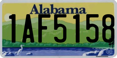 AL license plate 1AF5158
