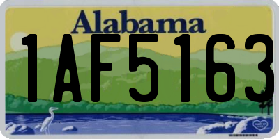 AL license plate 1AF5163