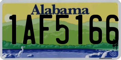 AL license plate 1AF5166