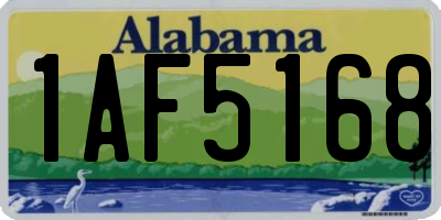 AL license plate 1AF5168