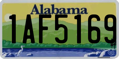 AL license plate 1AF5169