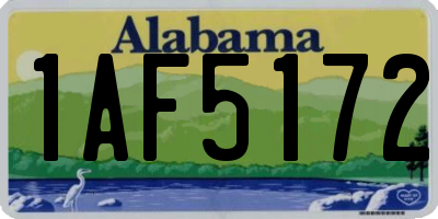 AL license plate 1AF5172
