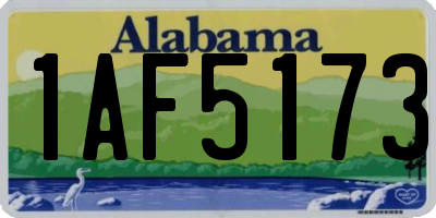 AL license plate 1AF5173