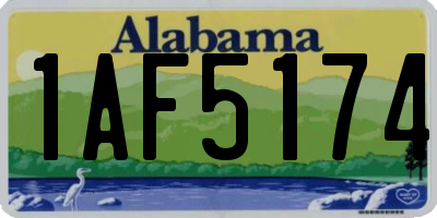 AL license plate 1AF5174