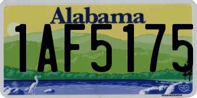 AL license plate 1AF5175