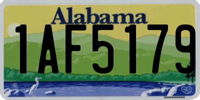 AL license plate 1AF5179