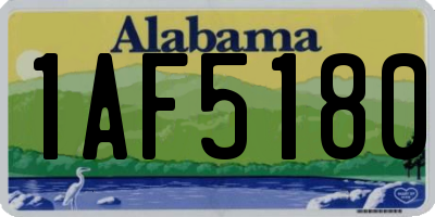 AL license plate 1AF5180