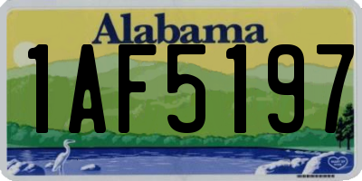 AL license plate 1AF5197