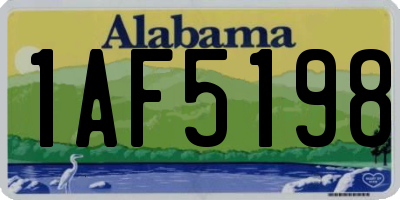 AL license plate 1AF5198