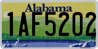 AL license plate 1AF5202