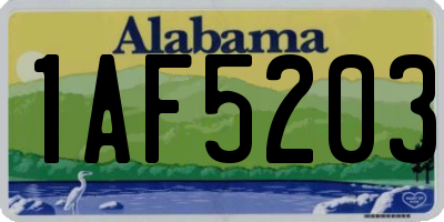 AL license plate 1AF5203