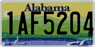 AL license plate 1AF5204