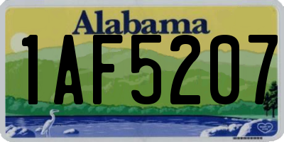 AL license plate 1AF5207