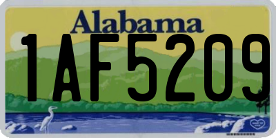 AL license plate 1AF5209
