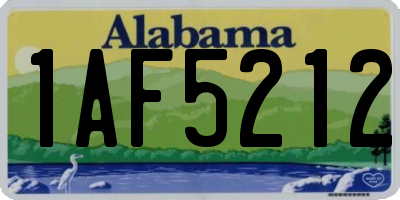 AL license plate 1AF5212