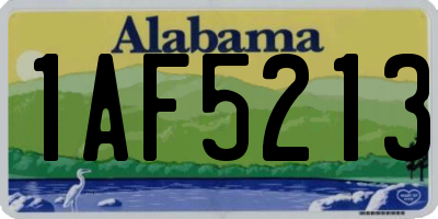 AL license plate 1AF5213