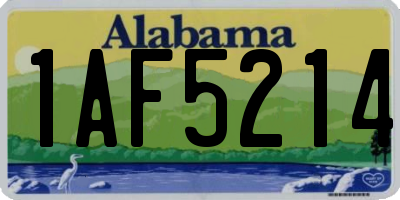 AL license plate 1AF5214