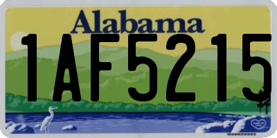 AL license plate 1AF5215