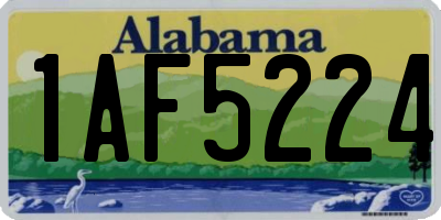 AL license plate 1AF5224